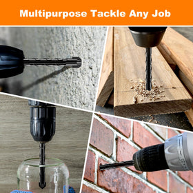 TITGGI concrete drill bits work on tile, brick, and cement.