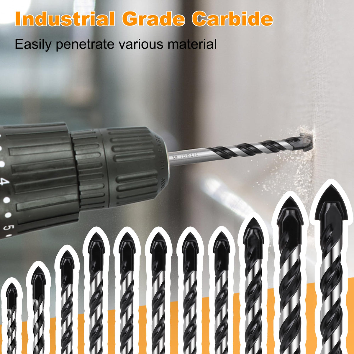 Three-flats shank design provides a secure grip.