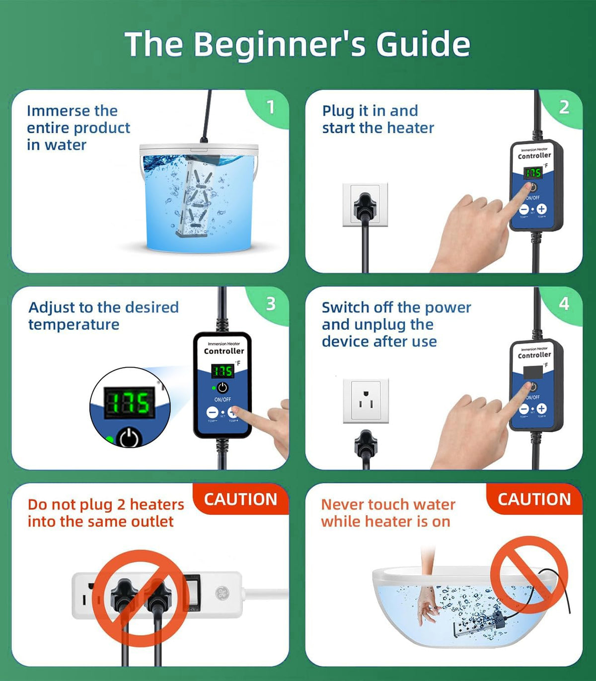 Titikula immersion heater with dry-burn protection for safer operation.