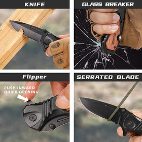 Titorld safety liner-lock knife demonstrating secure blade operation