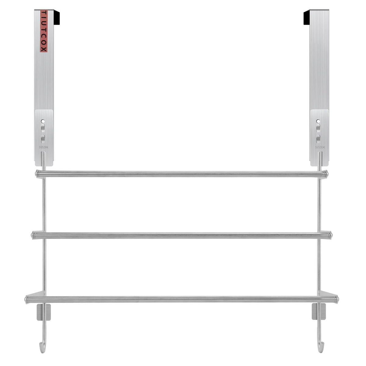 TIUTCOX over-door towel rack with a 3-tier design for space-saving storage