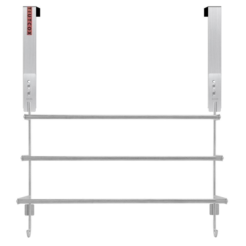 TIUTCOX over-door towel rack with a 3-tier design for space-saving storage