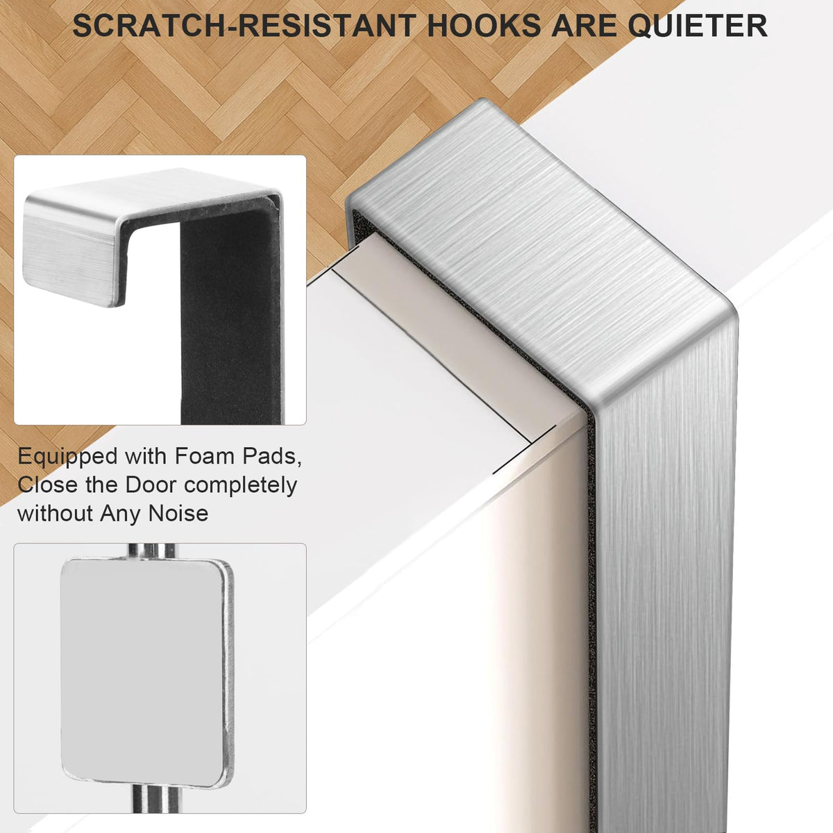 TIUTCOX scratch-free hooks protect door trim during use