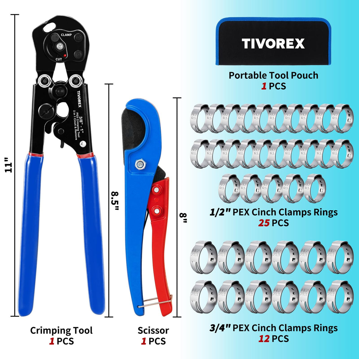 Tivorex PEX cutter blade cleanly cuts PEX and plastic pipes