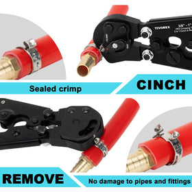 Tivorex ratchet jaws enable easy full crimps