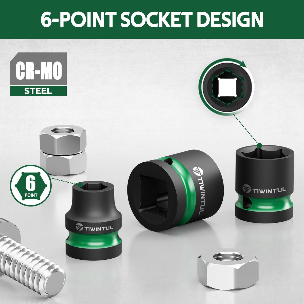 TIWINTUL brake-repair tasks benefit from the shallow socket set
