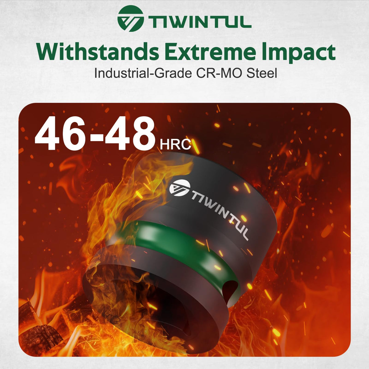 TIWINTUL CR-MO steel construction delivers durable torque-capable performance
