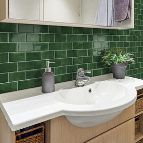 Tiwoos 3D crystal glue coating adds depth and shine to tile surface.