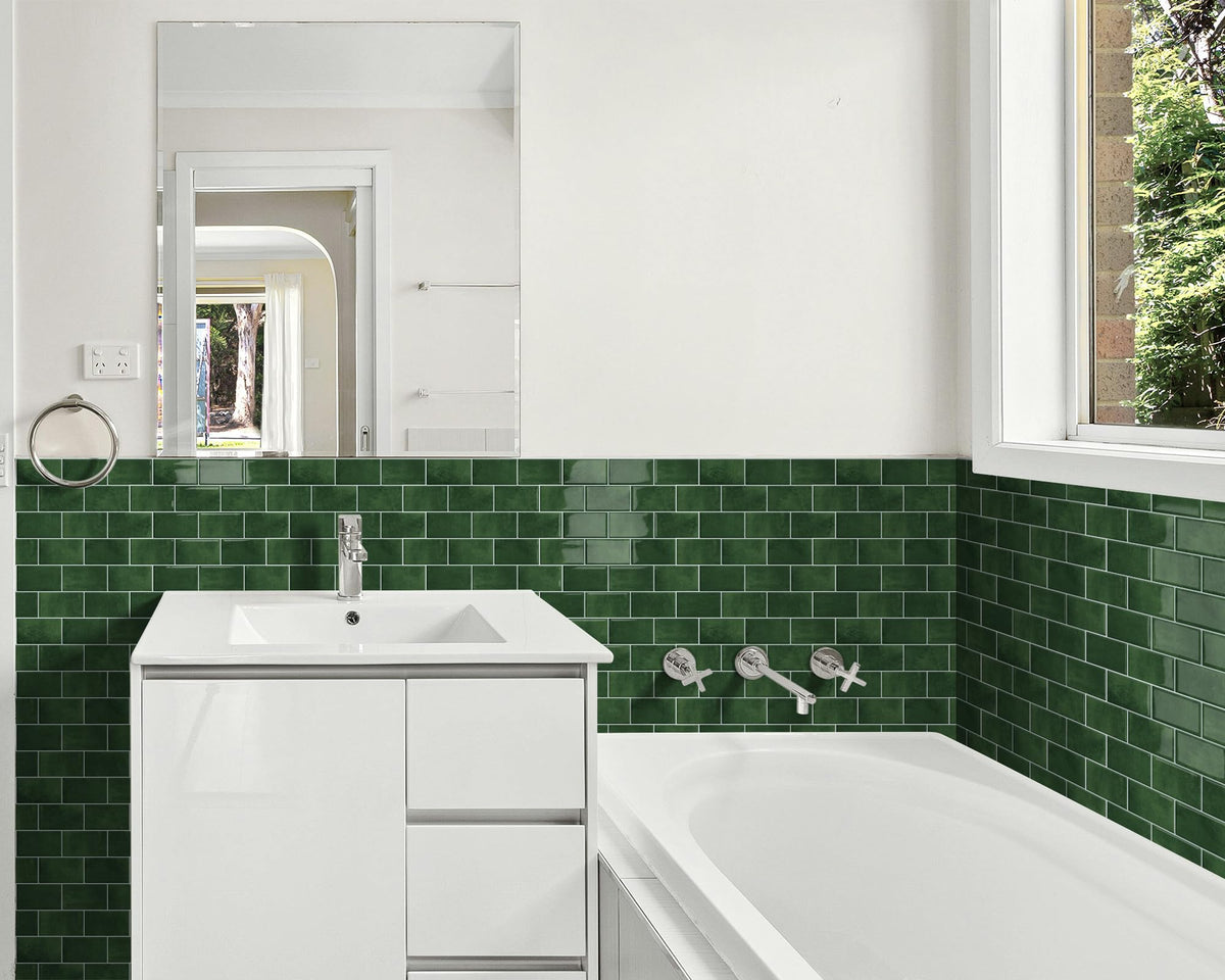 Tiwoos self-adhesive wall tiles installed in a kitchen for an easy upgrade.