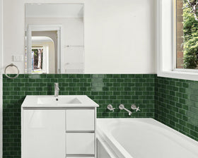 Tiwoos self-adhesive wall tiles installed in a kitchen for an easy upgrade.
