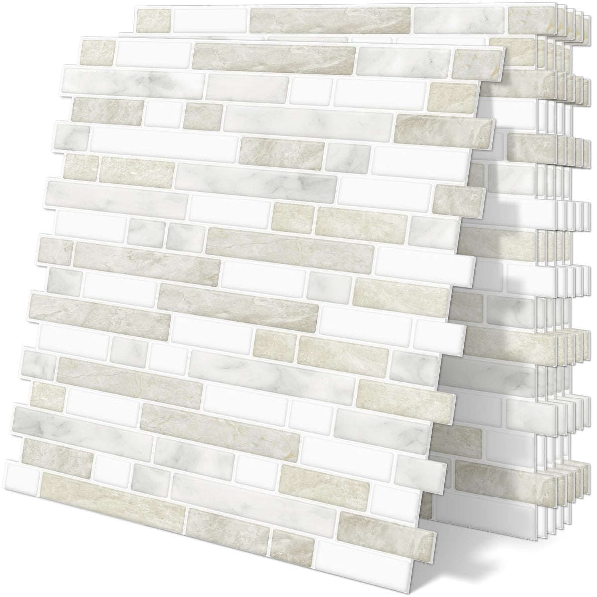 Tiwoos thick kitchen backsplash 3D peel-and-stick tile for easy installation