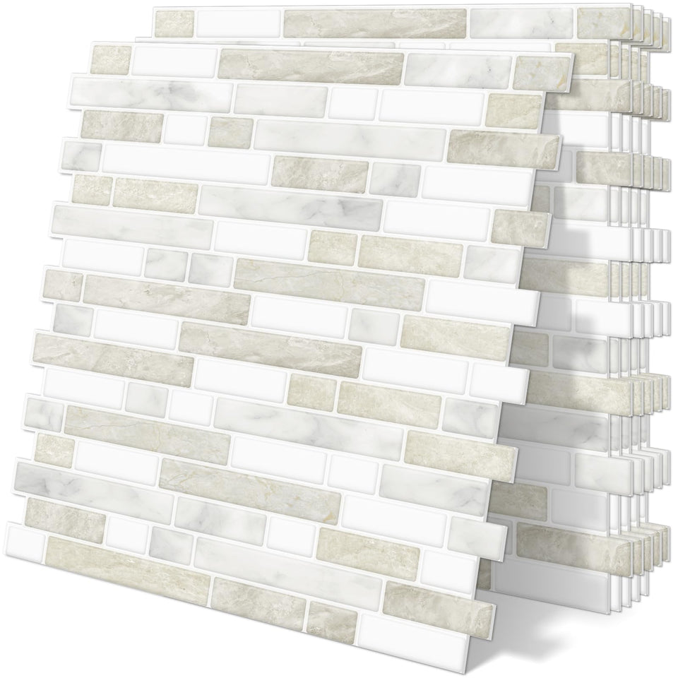 Tiwoos thick kitchen backsplash 3D peel-and-stick tile for easy installation