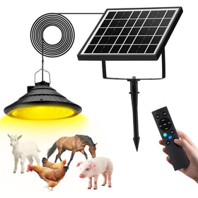 Tiyiawi solar chicken coop light with timer for off-grid coop illumination.