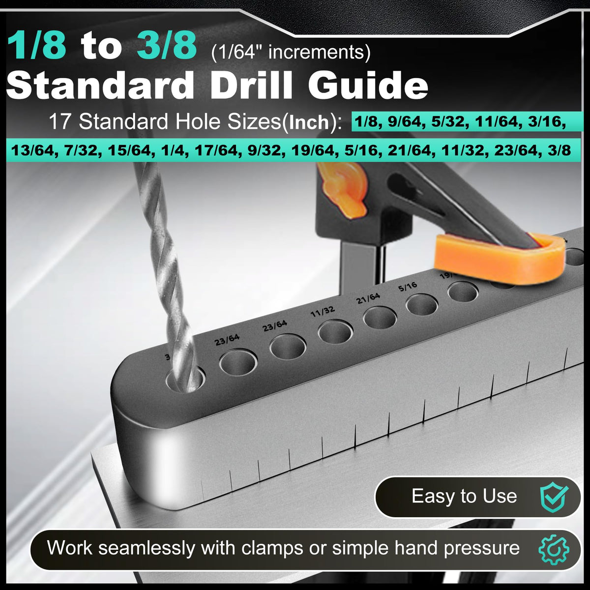 V-groove alignment on round stock with STD1000DGNP drill guide