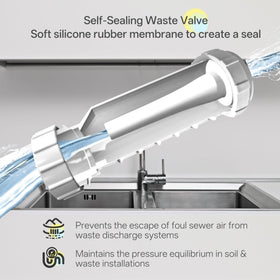 TJCYGO waterless trap prevents backflow, keeping sinks clean.