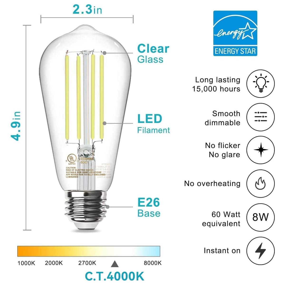 TJOY bulbs in a chandelier setup demonstrating dimmable mood lighting
