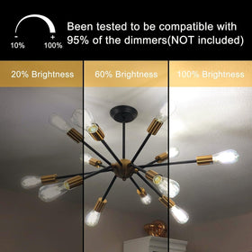TJOY vintage LED filaments in wall sconces provide energy-efficient glow