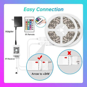 TJOY 200ft LED strip easy installation with strong adhesives