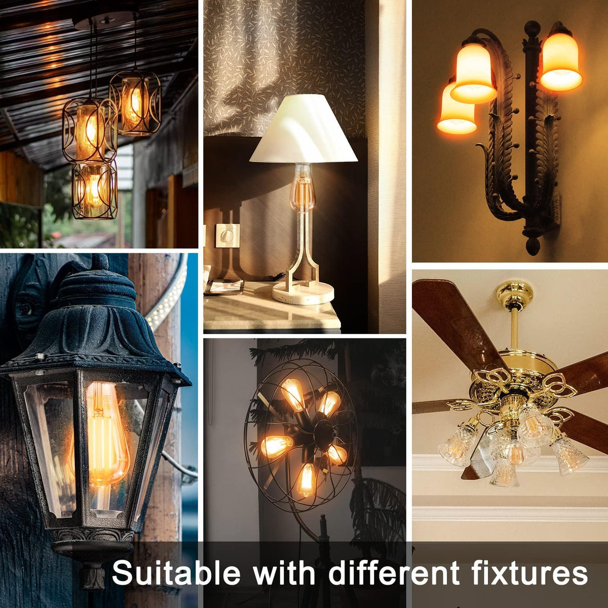 TJOY 2200K warm glow bulbs showcased in setting