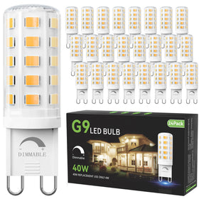 TJOY 24-pack dimmable G9 LED bulbs ready for installation