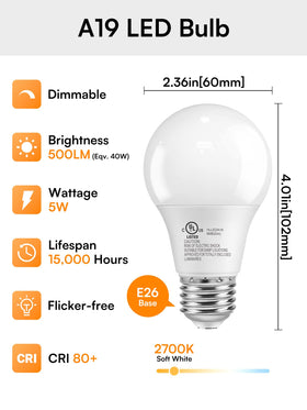 TJOY 2700K soft warm white glow for cozy living spaces.