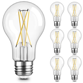 TJOY 6-pack vintage Edison bulbs front view for classic room lighting.