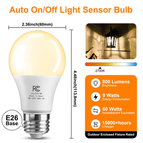 TJOY 800 lumens soft white bulb delivers clear, welcoming exterior lighting.