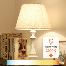 TJOY 800 lumens of warm light for clear room illumination.