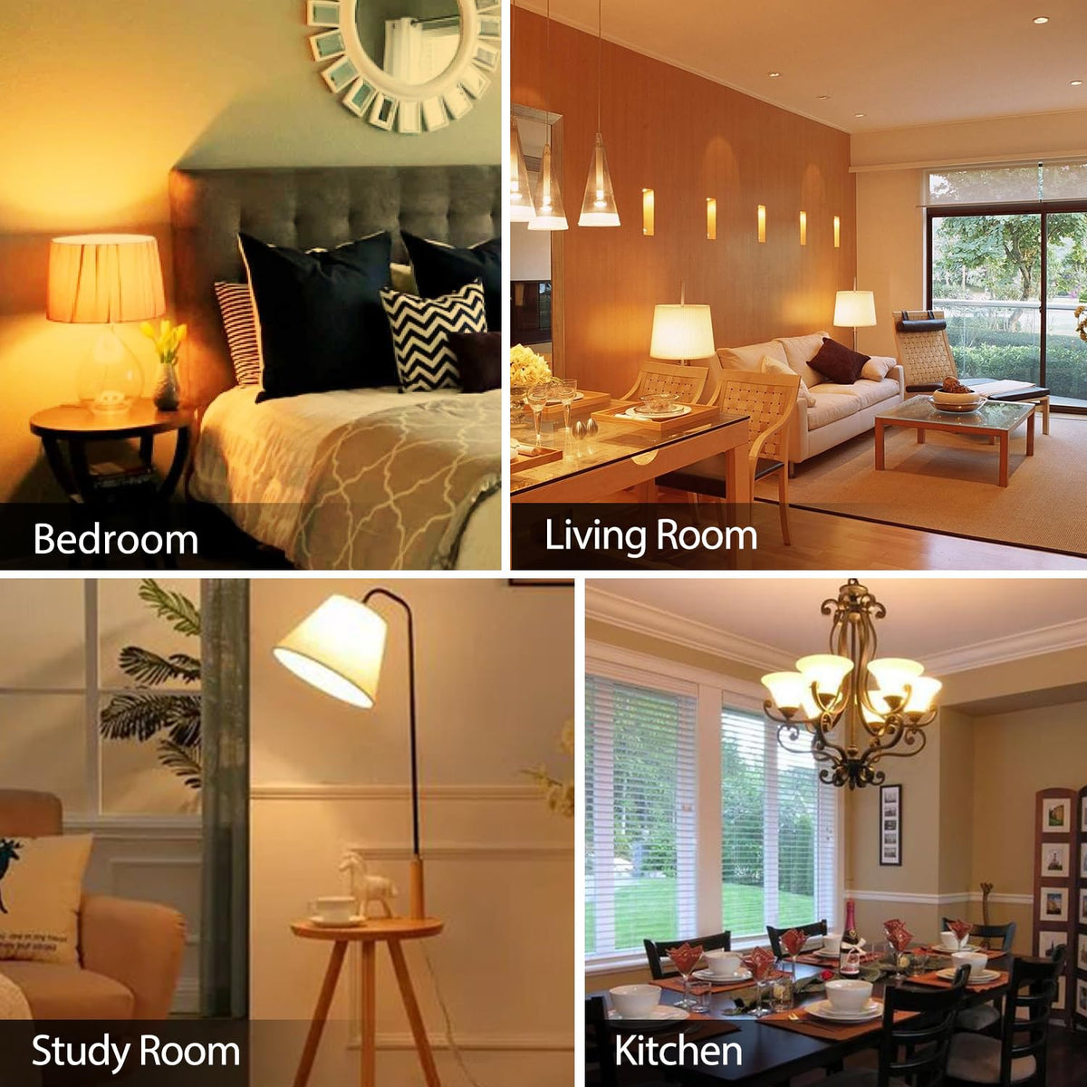TJOY soft 2700K lighting reduces glare and creates inviting rooms.