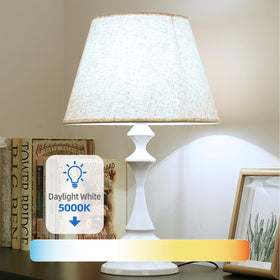 TJOY A19 LED bulb with E26 base fits standard fixtures.