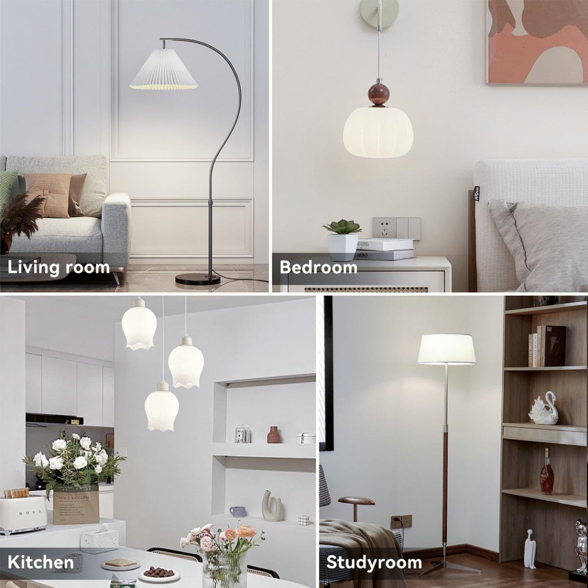 TJOY A19 LED bulbs illuminate living room with bright 800 lumens