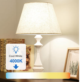 TJOY A19 bulbs in lamp deliver instant 800 lumens of neutral 4000K light