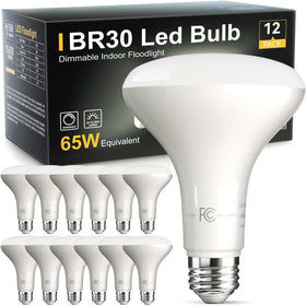 TJOY BR30 LED bulb pack viewed at angle for recessed lighting versatility.