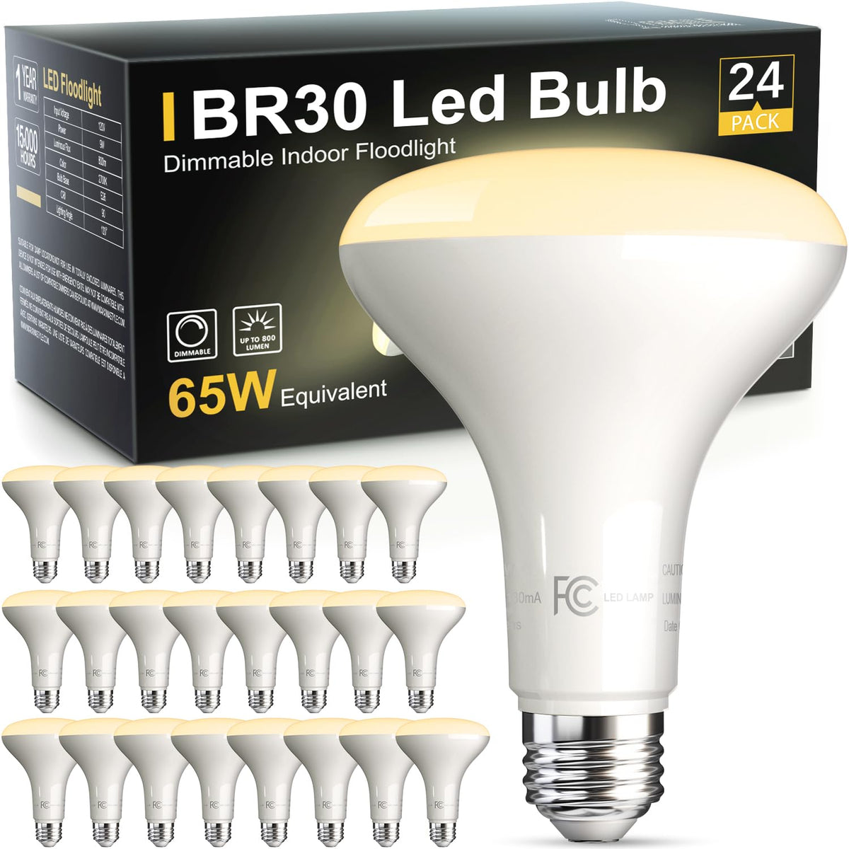 TJOY BR30 LED bulb pack for energy-efficient home lighting.
