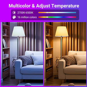 TJOY bulbs displaying music-synced lighting for a party atmosphere