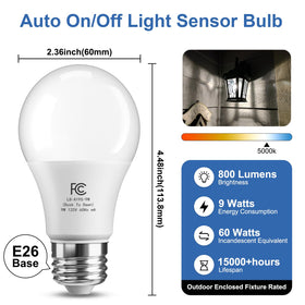 TJOY 9W daylight 5000K LED for clear nighttime outdoor visibility