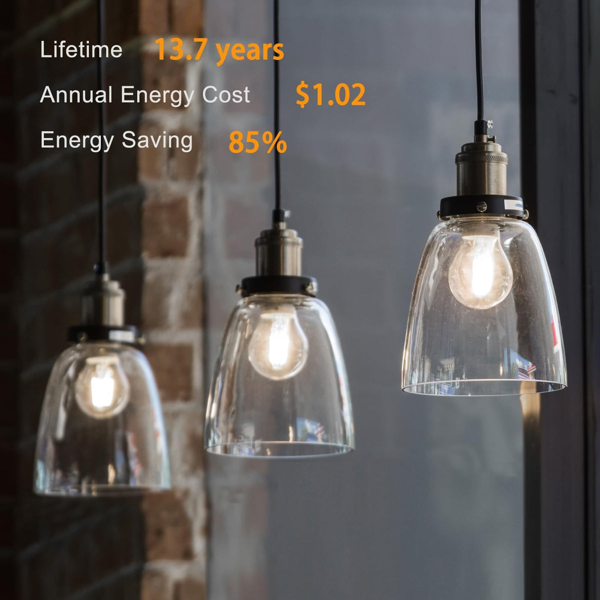 TJOY daylight Edison bulb at 5000K provides crisp reading and task lighting.