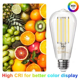 TJOY dimmable Edison bulb offering smooth transitions for dining areas.
