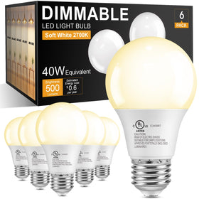 TJOY dimmable bulbs six-pack for versatile energy-saving lighting.