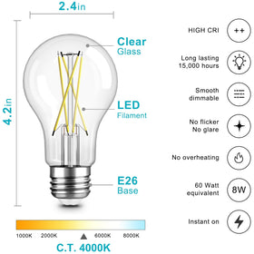 TJOY dimmable LED Edison bulb demonstrating smooth dimming range