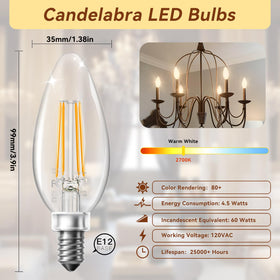 TJOY B11 LED bulb with E12 base delivering soft warm light in living spaces.