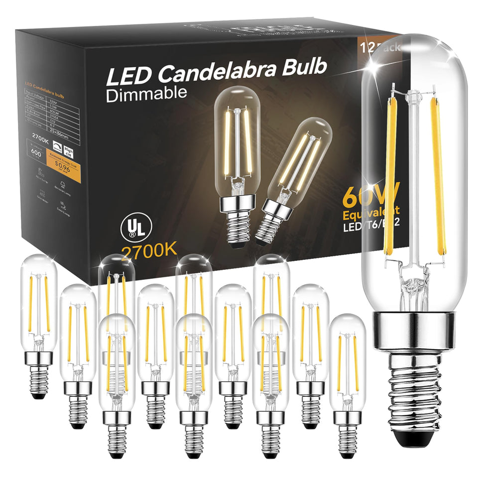 TJOY E12 dimmable candelabra bulb dimming warm glow for cozy spaces