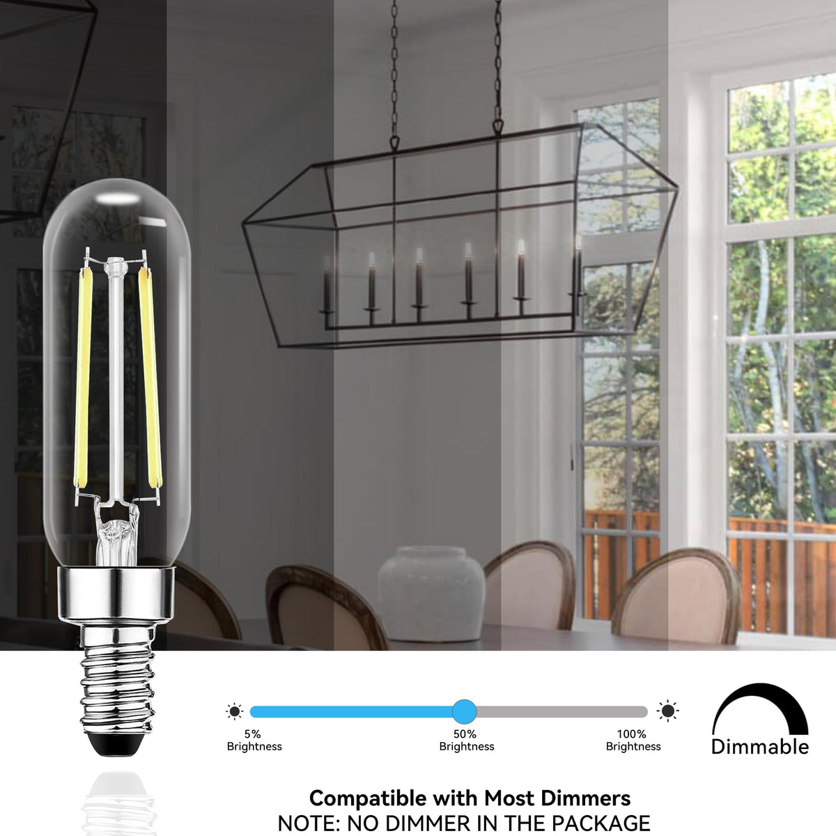 TJOY E12 T6 5000K daylight provides crisp visibility in any room.