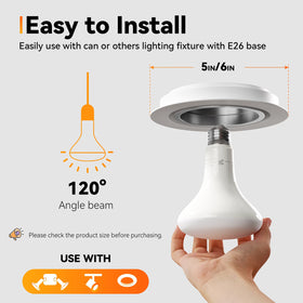 TJOY BR30 LED bulb with E26 base for recessed fixtures.