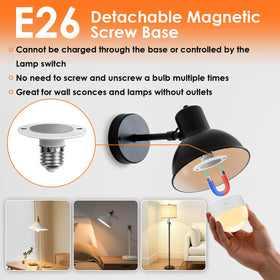 TJOY E26 magnetic detachable design enables wireless lighting in cabinets and shelves.