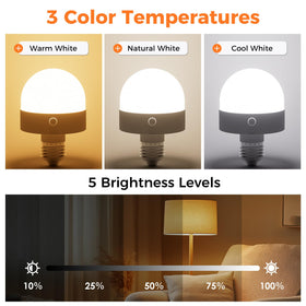 TJOY E26 lights with 12 RGB colors for personalized mood lighting.
