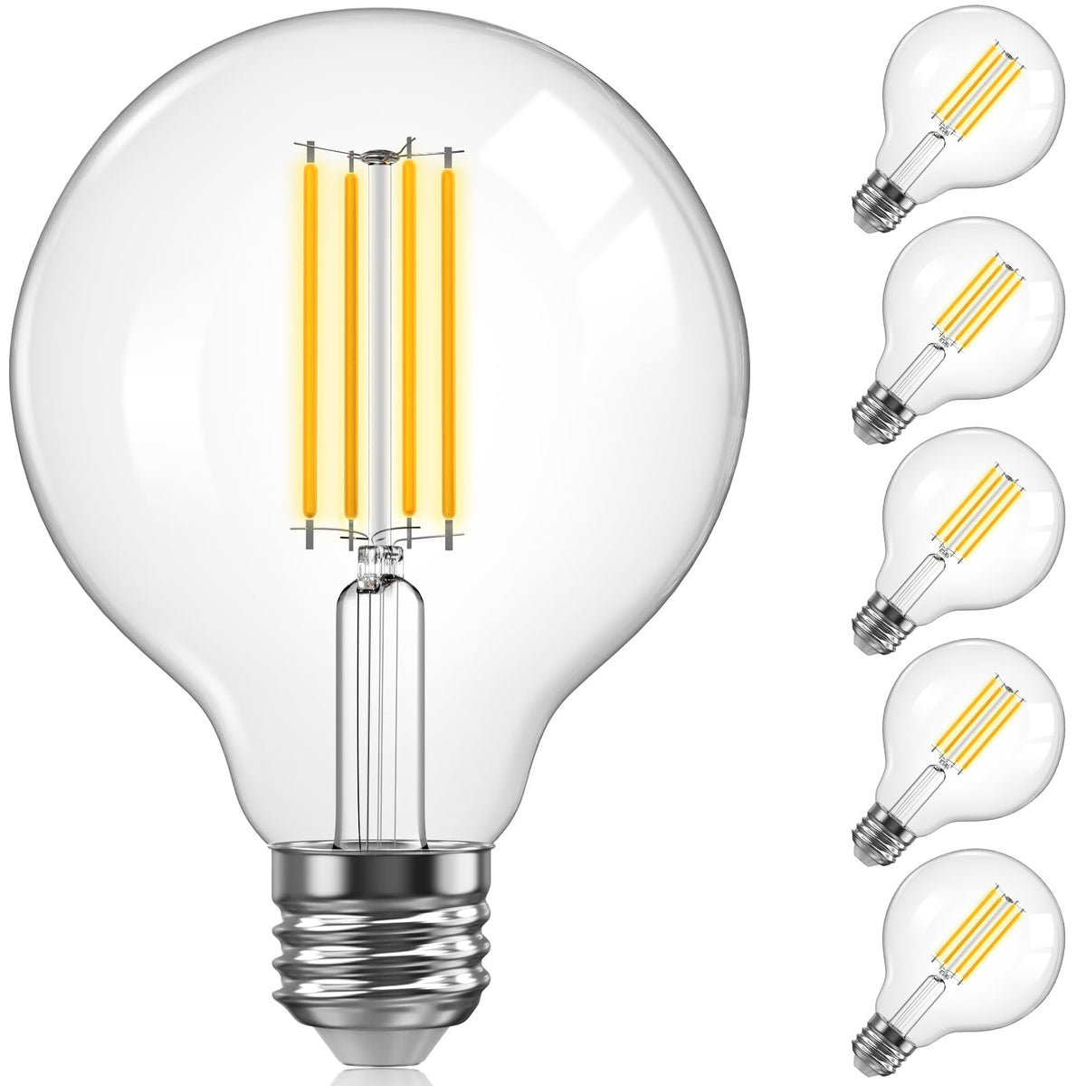 TJOY G25 Edison Globe bulb ideal for bathroom vanity lighting with warm glow