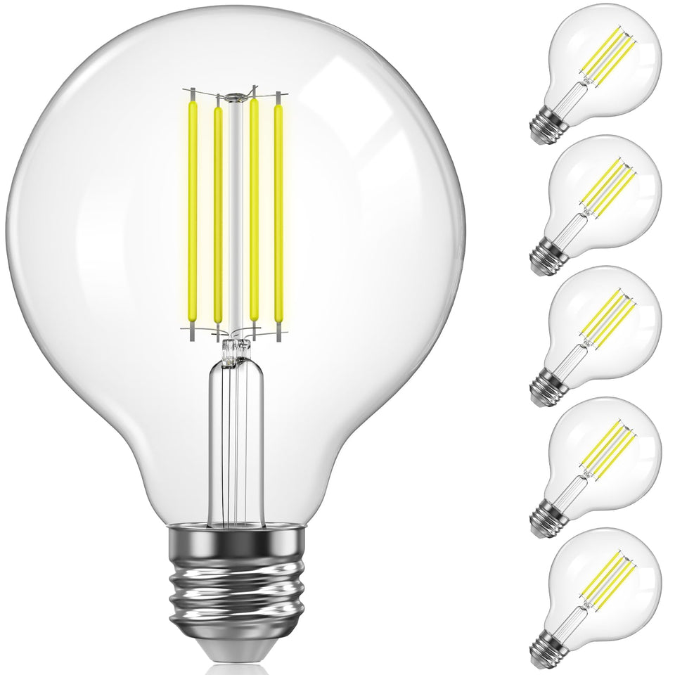TJOY G25 globe bulb vintage filament decor adds warm ambience to any living space