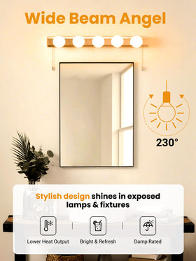 TJOY G25 globe bulb emitting 2700K warm white ambiance
