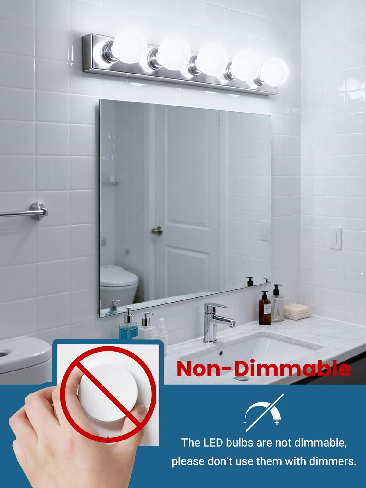 TJOY G25 LED globe bulb UL-certified for safety in bathrooms.